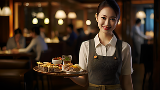 酒店餐廳女服務生 綻放優雅的餐飲服務之美